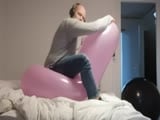 Riding big balloons in jeans