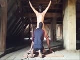 Slave exposed bondage