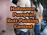 Halloween Butt Painting